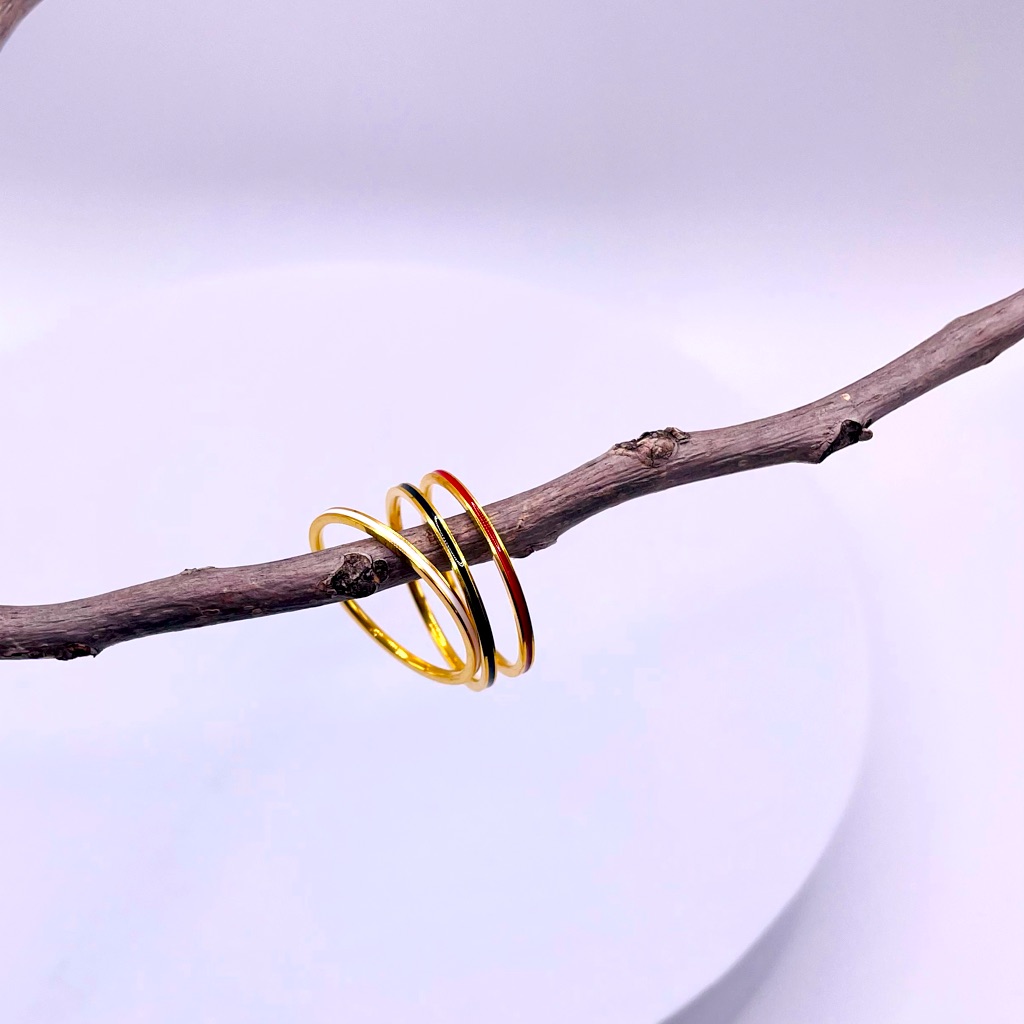 Enamel Stackable Ring Set